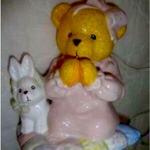 Ceramic Teddy Bear Night Light